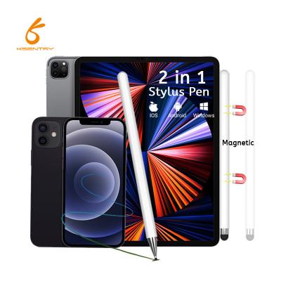 China Mobile Phone OEM / ODM Universal Stylus Pens For Touch Screen Metal With Logo Tablet Stylus Pen 2 In 1 Stylus Suitable For Apple /samsung/xiaomi for sale