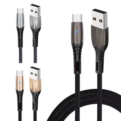 China Wholesale 1M 3A USB Type C Nylon Cable Fast Charging Mobile Phone Android USB Data Mobile Phone Zinc Alloy Micro Type C Cable for sale