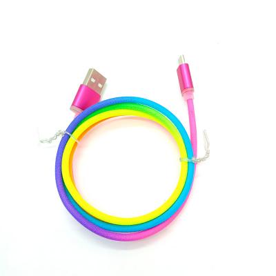 China Factory Sale Colorful Rainbow MP3/MP4 Player USB To Micro Cable For Android Phone Smart Fan Light Lamp for sale