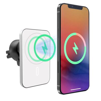 China 15W Cell Phone Car Portable Magsafing Magnetic Wireless Charger For Apple iPhone 12 Pro for sale