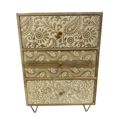 China Viable Modern 3D Model Handmade Jewelry Table Craft Wooden Storage Cabinet Gift Box With Drawers for sale