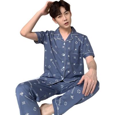 China 2022 new QUICK DRY men's pajamas, two piece shorts sheathed pajamas for men are hot seller all over the world for sale