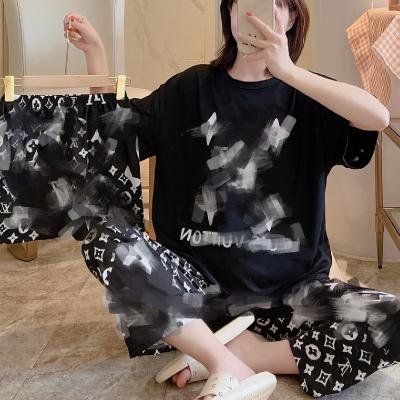 China 2022 New QUICK DRY pajamas women's summer shorts short sleeve pants set direct pajamas manufacturers for sale