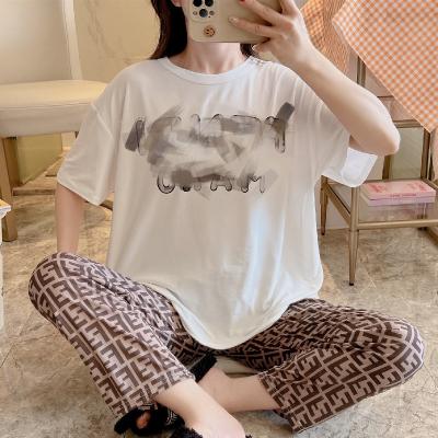 China 2022 new QUICK DRY pajamas women summer short sleeve shorts pajama set manufacturers direct pajamas women's summer suit for sale