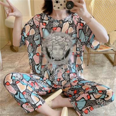 China 2022 new women's pajamas women's pajamas short sleeve QUICK DRY brand summer pants pajamas women for sale