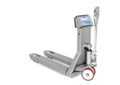 China high contrast LCD display AISI 304 STAINLESS STEEL PALLET TRUCK SCALES for sale