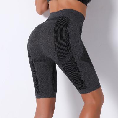 China Wholesale Breathable Women Yoga Pants Sports Workout Yoga Wear Seamless Hip Lift Up Sexy Yoga Shorts for sale