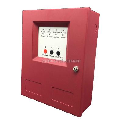 China 13-year factory wholesale price 2 zone conventional fire alarm control panel 205*258*81 (L*W*D)mm for sale