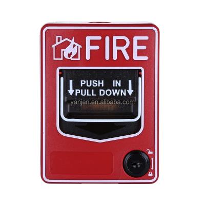 China 13 Years Factory Produced DC9-24V Adjustable Fire Alarm System Pull Station 140(L)X105(W)X45(H)mm for sale