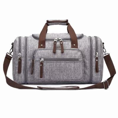 Cina Grande borsa da viaggio vintage multiscomparto con tracolla manico grigio unisex in vendita