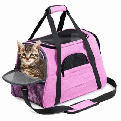 China Oxford Nylon Pets Travel Bags With Safety Inner Leash for sale