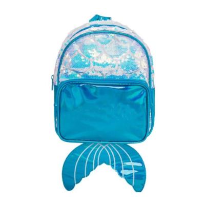 Chine Logo personnalisé imperméable à l'eau bleu sirène sacs polochons enfants sacs d'école sac à dos à vendre