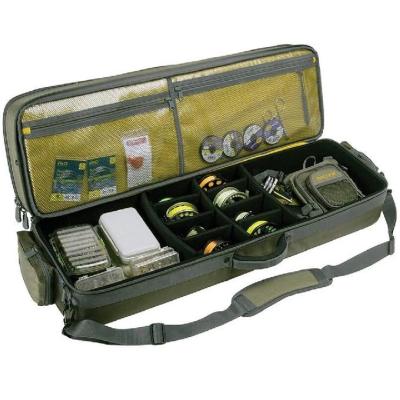 China Waterproof Fishing Gear Handbag Fishing Gear Bag To Hold Up To 4 Fishing Rods for sale