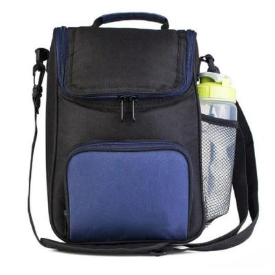 China Thermal Food Cooler Insulated Polyester Crossbody Lunch Bag for sale