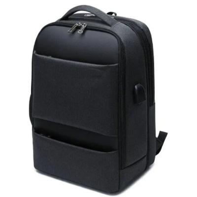 China Waterproof Nylon Black Travel Backpack Computer Bag For School Students for sale