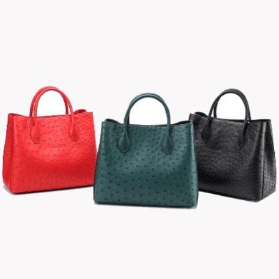 China 32x15x24cm Straußenleder-Damen Tote Handbag zu verkaufen