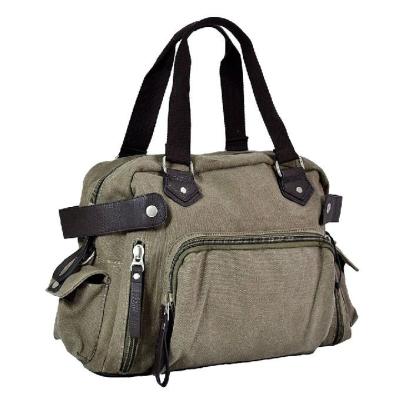 China Mens Womens Zipper Closure Canvas Single Shoulder Bag for sale