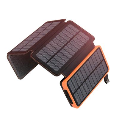 China New 10000mAh Fast Solar Mobile Power Bank Portable Waterproof Support Charging Battery 2021 for sale