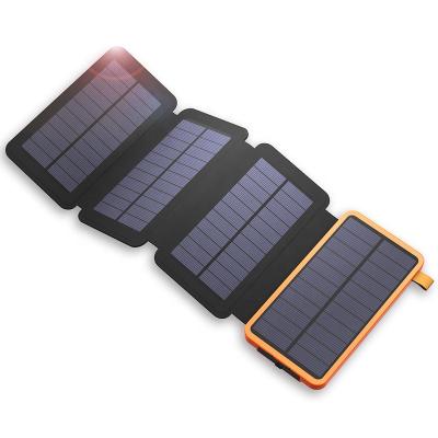 China USB Li-polymer Battery Charger Support 30000mah Fast Waterproof Solar Dual Power Bank Portable Travel Powerbank LED for sale