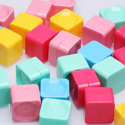 China Wholesales Cosmetic Square Color Styles Candy Color Empty Lip Balm Container 5g Body Cream Jar for sale