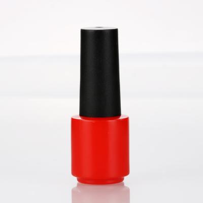 China Unique Shaped Nail Gel Color Plastic Nail Glue Bottle 5ml Cosmetic Red Empty Nail Polish Bottles for sale