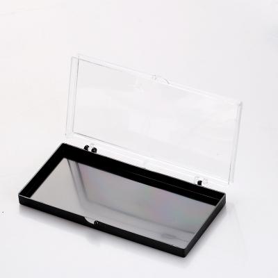 China Custom Empty Plastic Jewelry Packaging Container PS Logo Black False Eyelash Boxes for sale