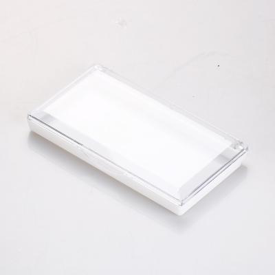 China High Quality White False Eyelash PS Case Empty Cosmetic Packaging Container for sale