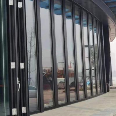 China Modern Aluminum Folding Glass Wall For House and Apartment for sale