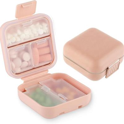 China Small Pill Case Plastic Portable Moisture-proof Medicine Box Storage Box 5 Compartments Daily Pill Organizer for sale