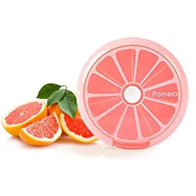 China Seven Day Pill Box Orange Round Plastic Pill Storage Box Pill Cases Weekly Box Large Medicine Plastic Organizer for sale