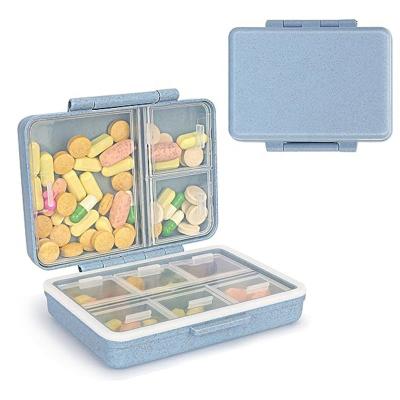 China Plastic Storage Box Travel Pill Cases Weekly Pill Case Organizer Portable 7 Day 9 Compartment Travel Pill Box For Pocket Purse Diary for sale