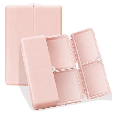 China Portable Pill Box Folding Design Pill Case Travel Plastic Storage Box 7 Compartments For Purse Pouch To Hold Vitamins, Cod Liver Oil for sale