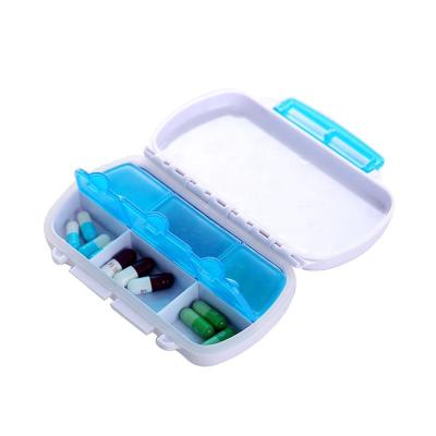 China Plastic Storage Box Travel Pill Case Medicine Vitamin Liver Oil Container Holder Waterproof Portable 6 Compartment Pill Organizer for sale