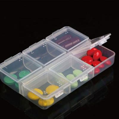 China Small Clear Plastic Storage Box Pill Box Organizer Am Pm Braille Daily Pill Boxes For Pills Supplements And Medication for sale