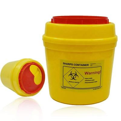 China Stored 1 Quart Biohazard Needle And Syringe Disposal Box Portable Small Container Plastic Sharps Container For Professional for sale