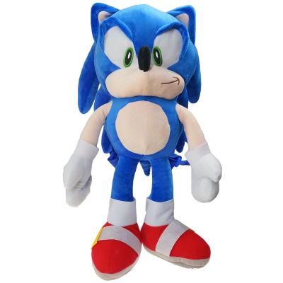 China Wholesale Super Sonic Plush Soft Hedgehog Plush Backpack Toys Plush Figures Bulk Doll for sale