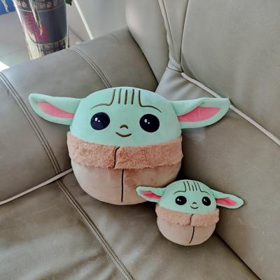 China Dropship Wholesale Dropship Baby Yoda Grogu Stuffed Plush Toy Pillow Master Yoda Stuffed Doll Toys Kids Gift for sale