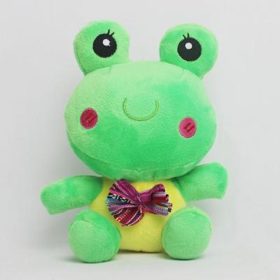 China Eco-friendly Cute Plush Frog With Bowknot For Crane for sale