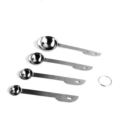 China 4Pcs Amazon Sustainable Stainless Steel Measuring Cup And Spoon Eco-Friendly Set for sale