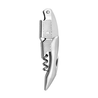 China Full Stainless Steel Viable Wine Corkscrew Silver Color Corkscrew Bottle Opener for sale