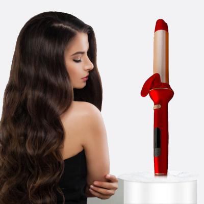 China Auto Rotate Digital Display Electric Wave Chandelier PTC Coating Curling Iron Barrel Portable Led Ceramic Heating Hair Curler For Home Use for sale