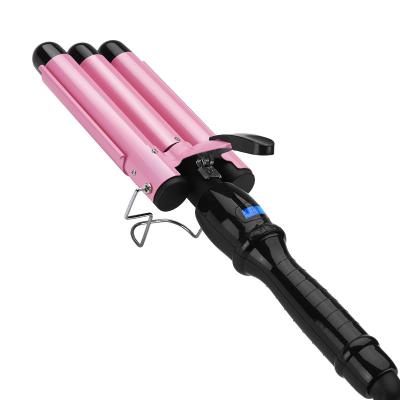 China 3 Barrel Design Custom Curve Wave Soft Spiral High Heat PTC Electric Scalding Curl Iron Anti For Hair Styling Tools for sale