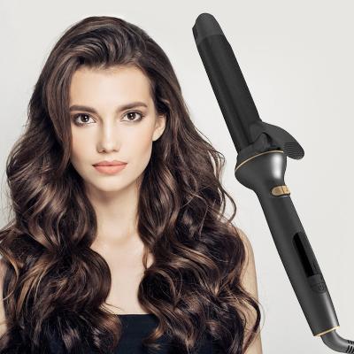 China Custom Fast Automatic Metal Tourmaline Heating Rotate Gloss Coating Digital Curl Magic Wand Roller Ceramic Hair Curlers for sale