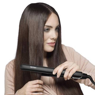 China Light Luster Ceramic Coating Tourmaline Metal Hair Straightener Fast Heating Flat Private Label For Long Hair for sale