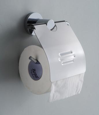 China Modern Wall Mounted Bathroom Hardware With Cover Chrome Stainless Steel Toilet Paper Roll Paper Holder for sale