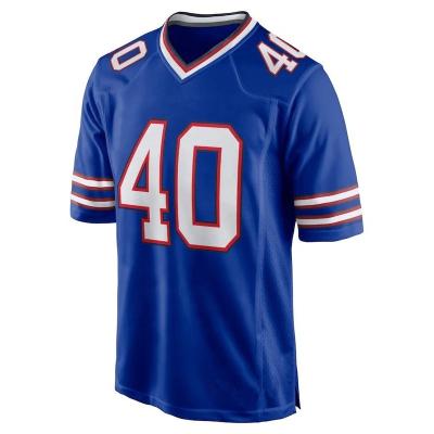 China Anti-Bacterial Mens' USA Football Jerseys Wholesale Von Miller Buffalo Jerseys #40 Stitched Game Jersey - Royal for sale