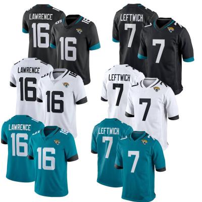 China Anti-Bacterial Wholesale Trevor Lawrence Jacksonville Jerseys 7 Byron Leftwich Stitched USA Football Vapor Limited Player Jersey - Teal for sale