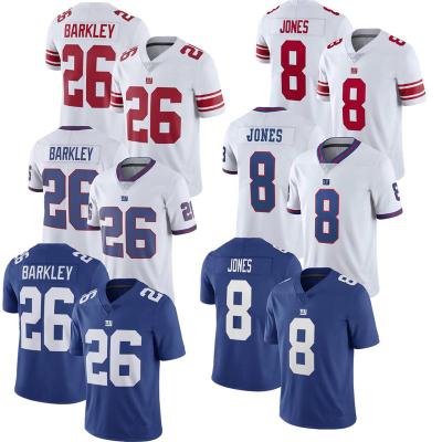 China Anti-Bacterial Saquon Barkley New York Football Jerseys 8 Daniel Jones Stitched USA Football Color Rush Vapor Limited Jersey Wholesale- Royal for sale