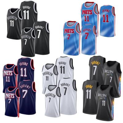 China Anti-Bacterial Hot selling Kevin Durant Brooklyn Basketball Jersey 11 Kyrie Irving Stitched Classic Vintage 2021/22 USA Basketball City Edition for sale