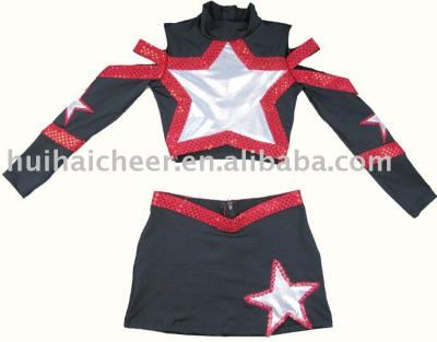 China Other cheerleading uniforms: customize long sleeve top and skirt for sale